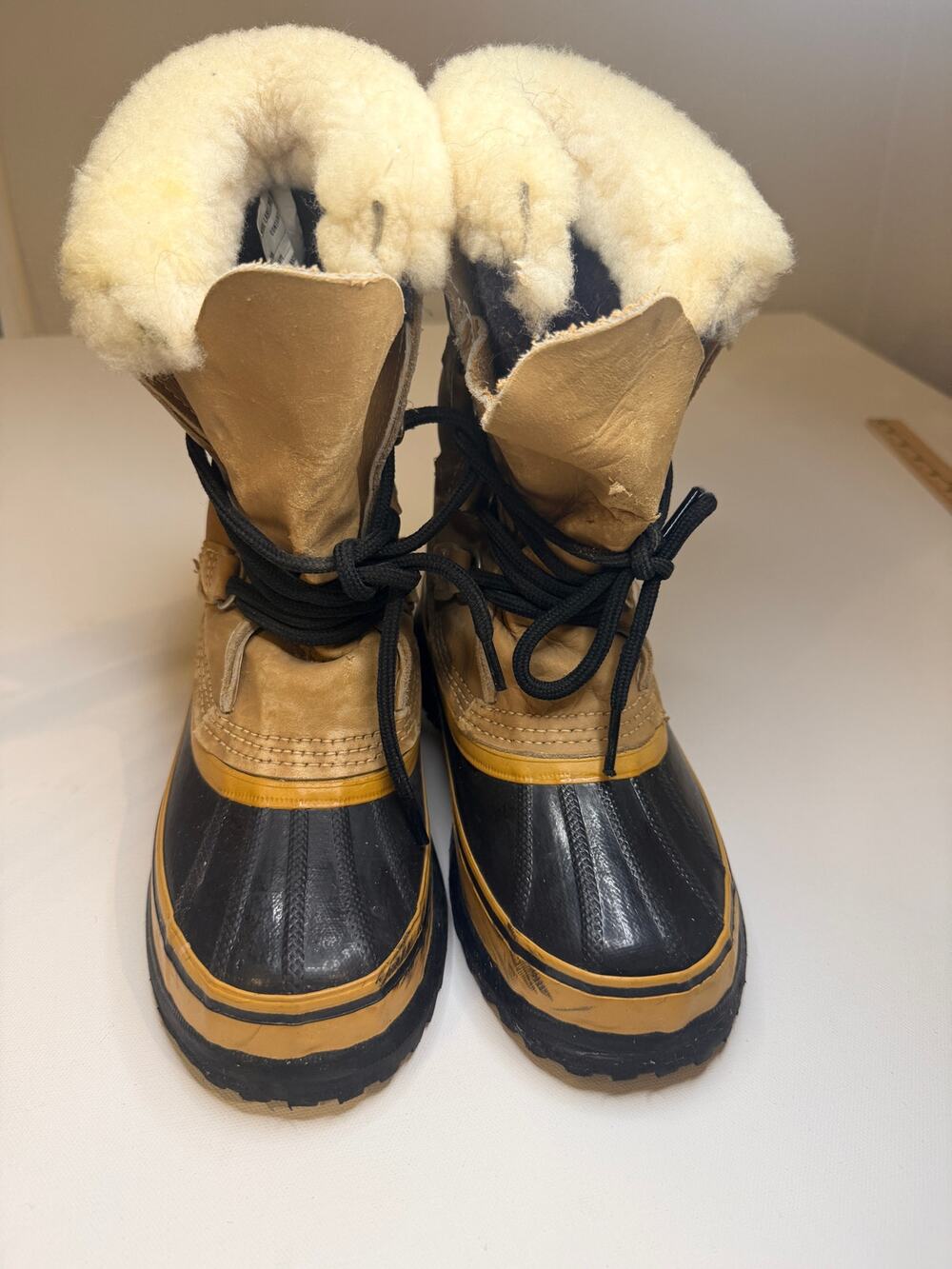 Vintage Sorel Caribou Womens 4 Kaufman Made Canada Wool Lined Snow Boots